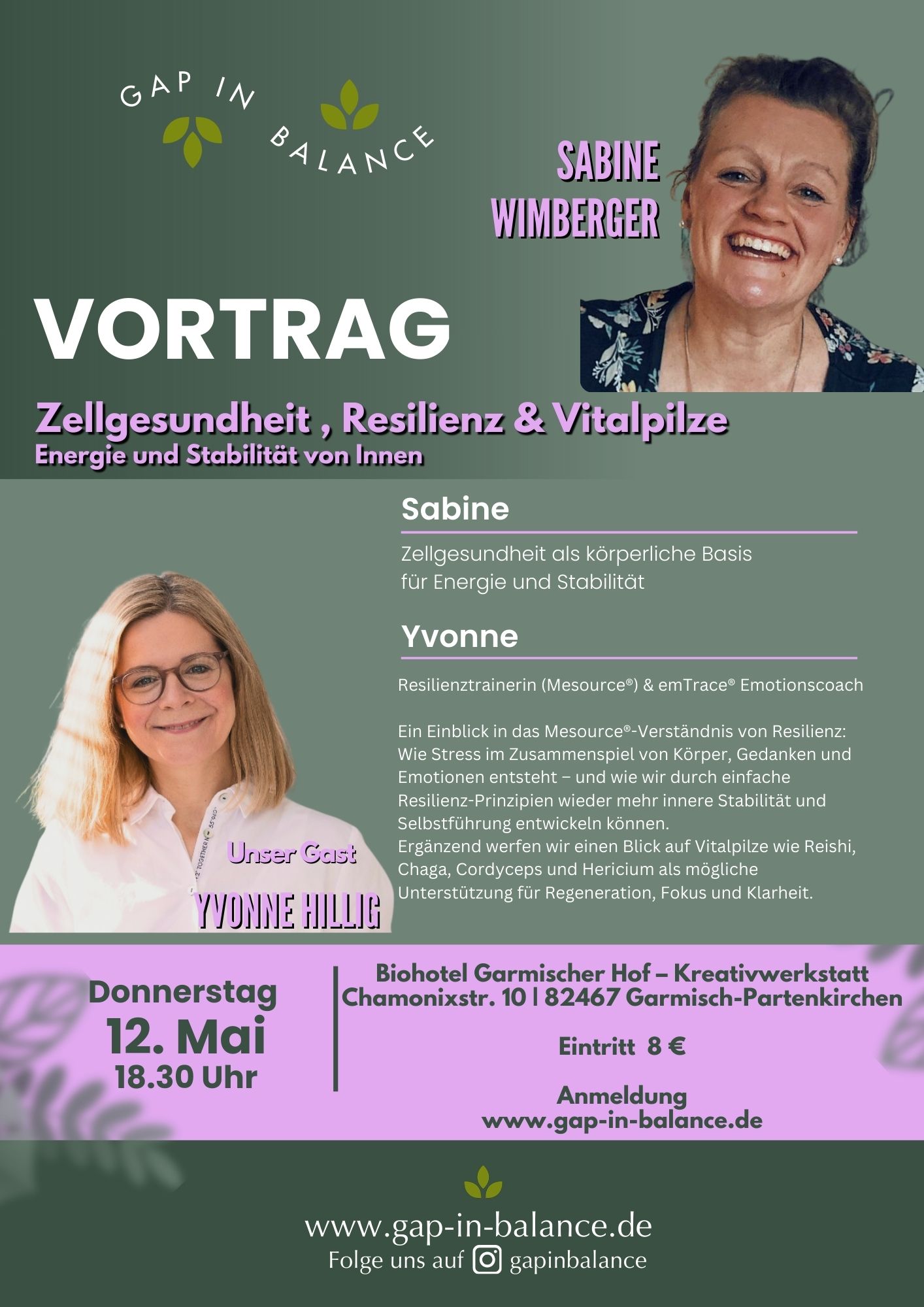 VORTRAG Zellgesundheit, Resilienz und  Heilpilze - Energie und Stabilität von Innen